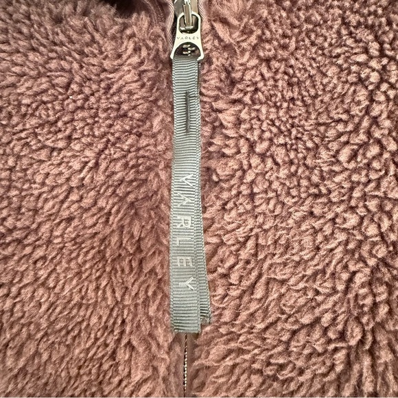 NWOT Varley Stratton Brown Teddy Fleece Jacket Quarter Zip Jacket - Picture 4 of 10